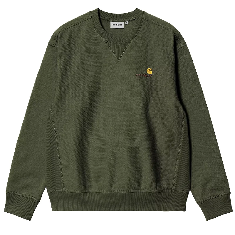 Carhartt WIP American Script Sweat Tarragon