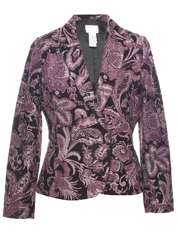 Floral Pattern Tapestry Jacket - M