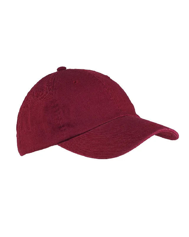 Big Accessories Enzyme Washed Low Profile Cap | Maroon