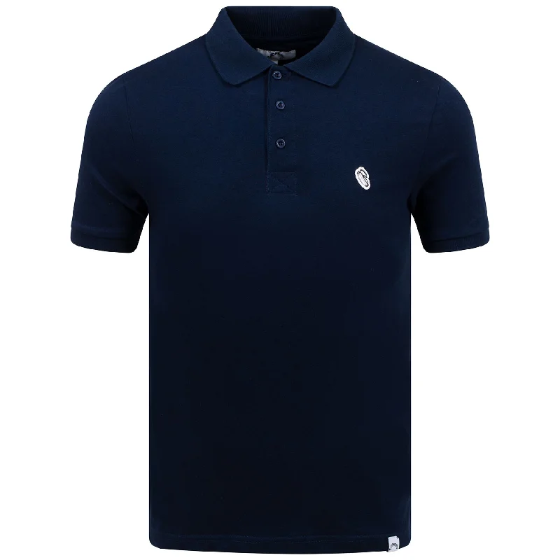 Grey Golf Bag Badge Polo Navy - AW23