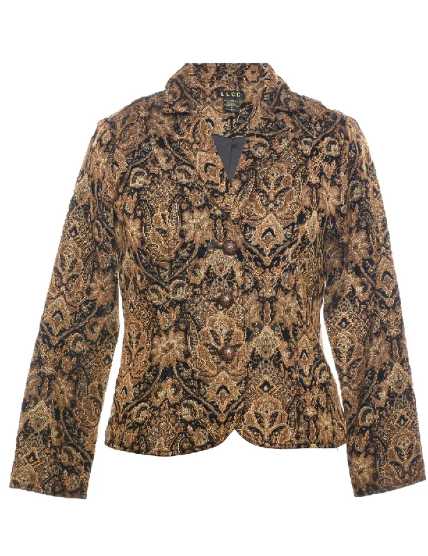 Floral Pattern Tapestry Jacket - S