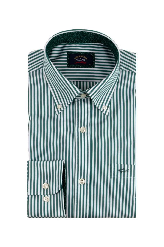 Paul & Shark Green Stripe Shirt