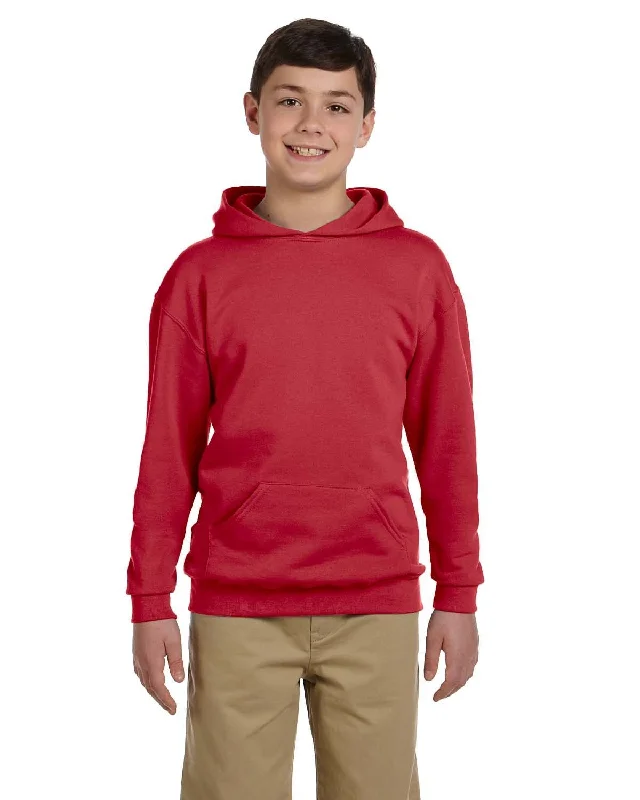 Jerzees Youth 50/50 Fleece Hooded Sweatshirt | True Red