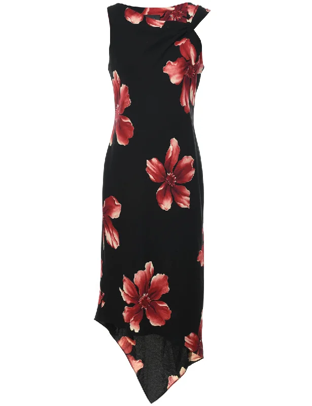 Floral Print Dress - L