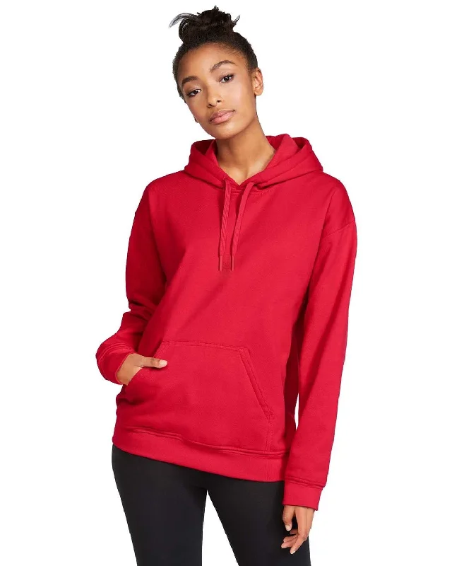 Gildan Softstyle Fleece Pullover Hooded Sweatshirt | Red