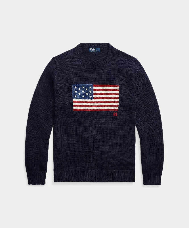 CREW NECK FLAG SWEATER