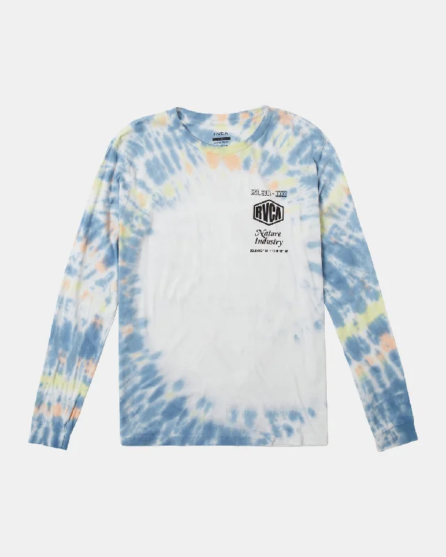 Mashed Tie-Dyed Long Sleeve Tee - White Tie Dye