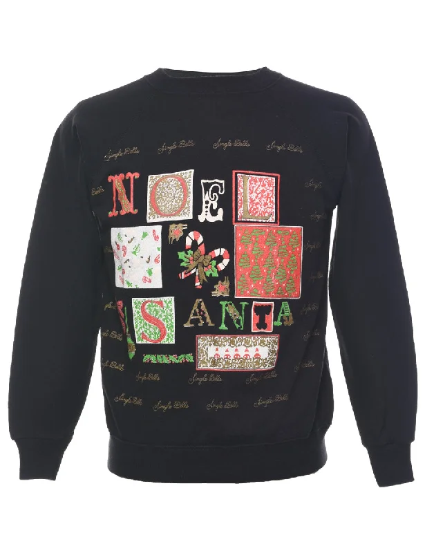 Festive Print Christmas Sweatshirt - M