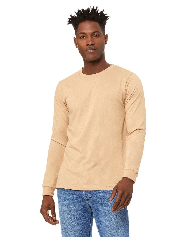 Bella+Canvas Long Sleeve Jersey T-Shirt | Sand Dune