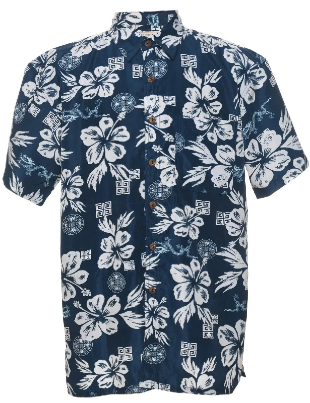 Floral Hawaiian Shirt - L