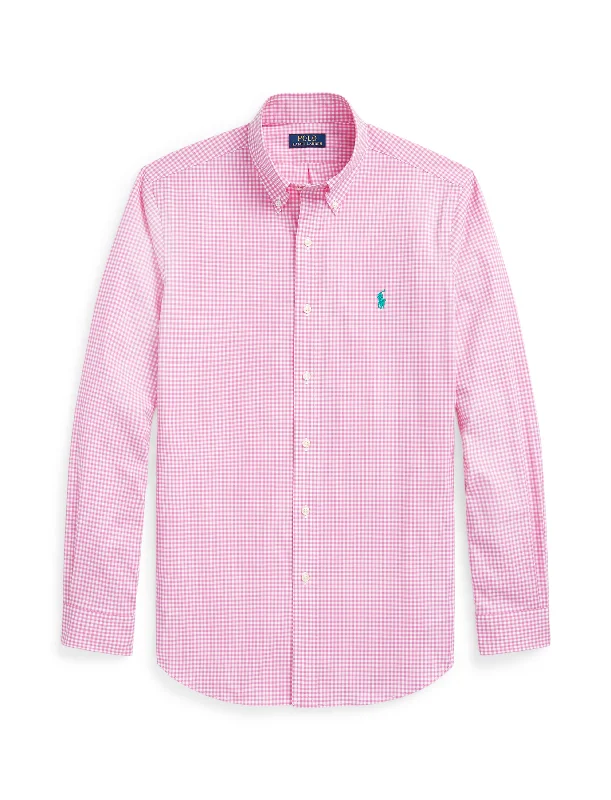 Polo Ralph Lauren Stripe Poplin Sport Shirt Rose/White