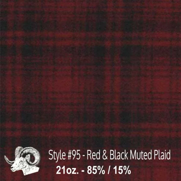 95 - Red Black Muted Plaid