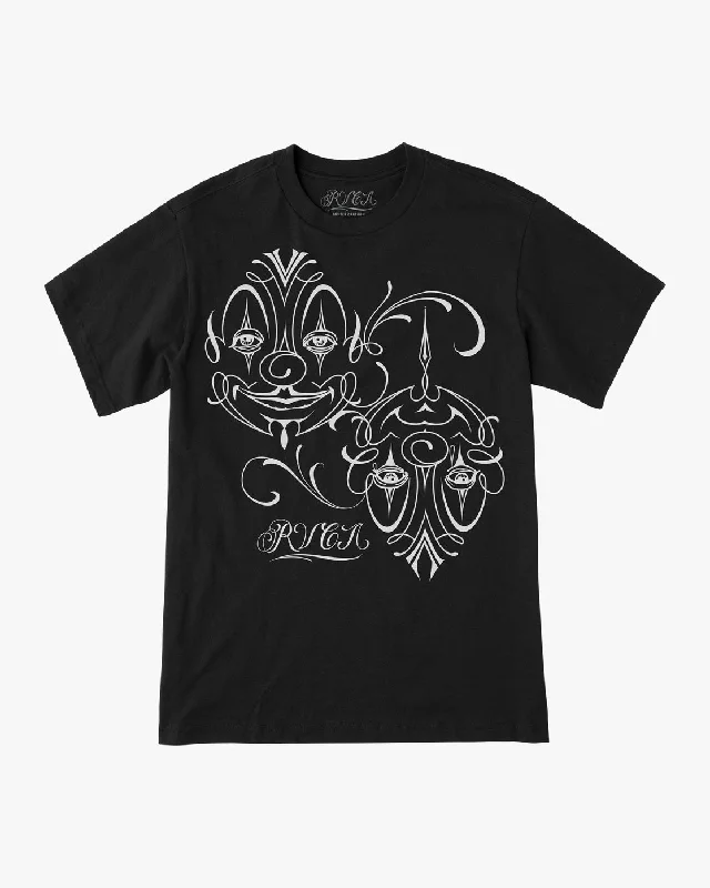 Mister Cartoon Balance Clowns Tee - Black