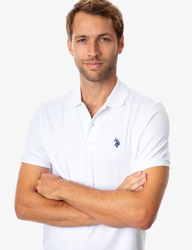 SOLID INTERLOCK POLO SHIRT