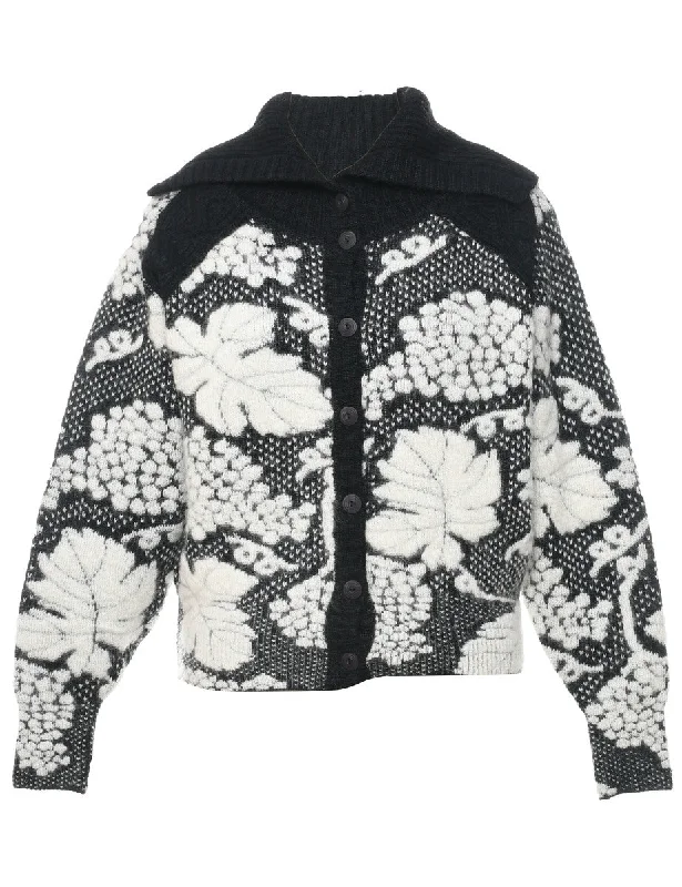 Floral Knit Cardigan - S