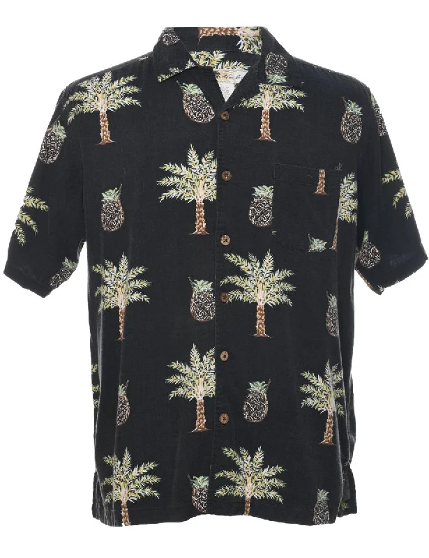 Fruit Print Hawaiian Shirt - L