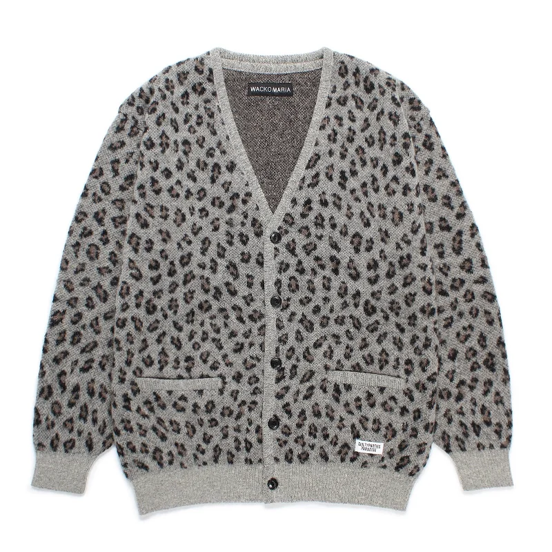 LEOPARD MOHAIR CARDIGAN