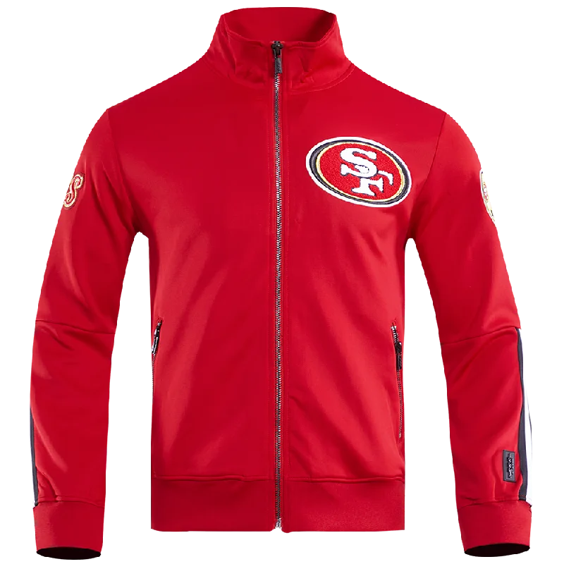 NFL SAN FRANCISCO 49ERS PRO TEAM MEN'S TRACK JACKET (RED)