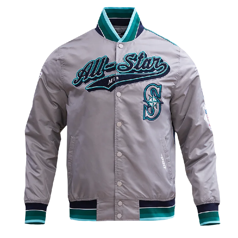 MLB ALL STAR 2023 RIB MEN'S SATIN JACKET (SILVER)