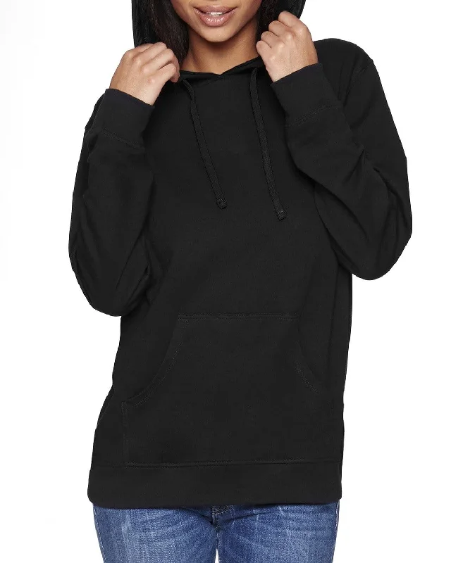 Next Level Unisex French Terry Pullover Hoodie | Black/ Black