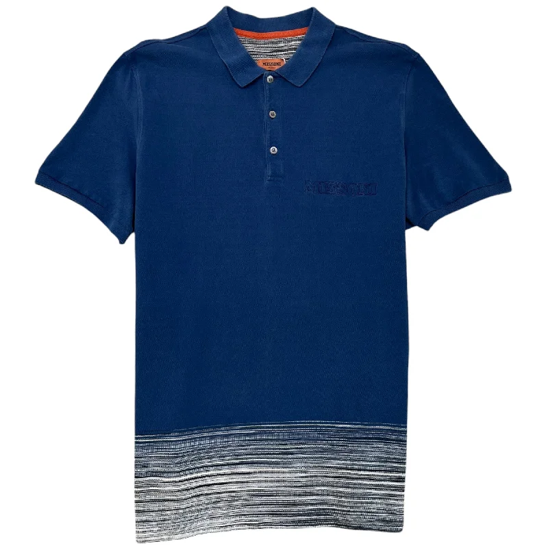 Men's Logo Polo Shirt Blue Size XL