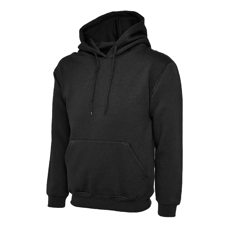 Uneek Classic Hooded Sweatshirt  Black