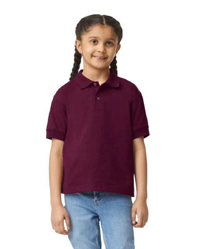 Gildan DryBlend Youth 50/50 Jersey Polo Shirt | Maroon