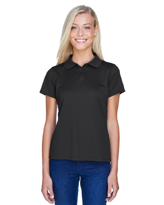 Harriton Ladies Polytech Polo Shirt | Black