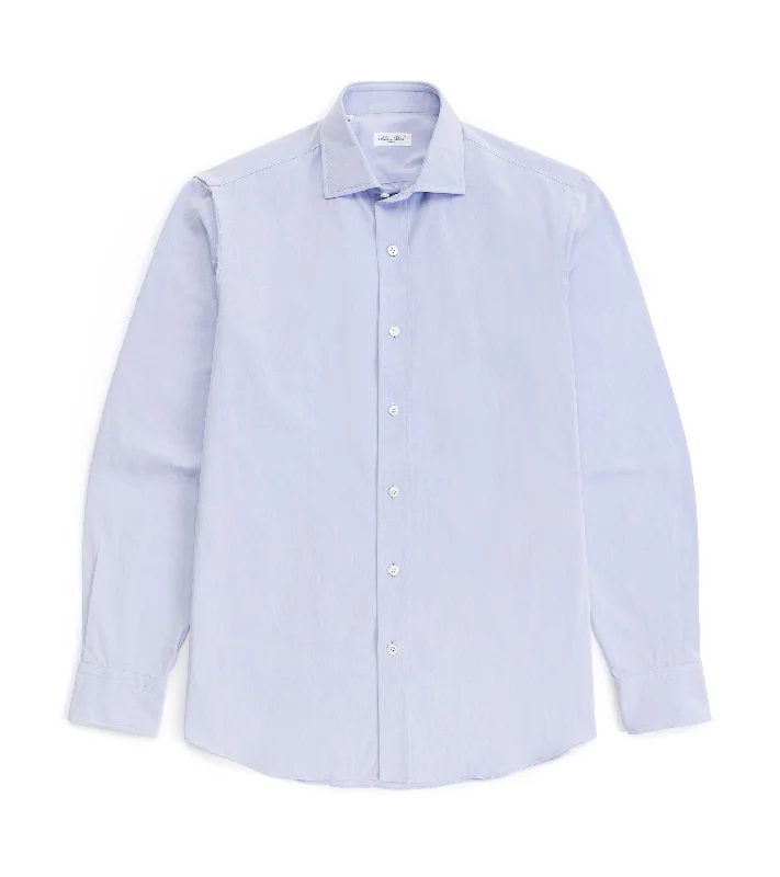 Salvatore Piccolo Heavy Canvas Shirt: Light Blue