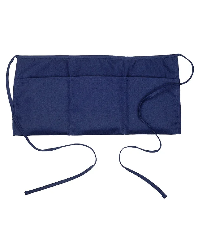 Big Accessories Three-Pocket Waist Apron | Navy