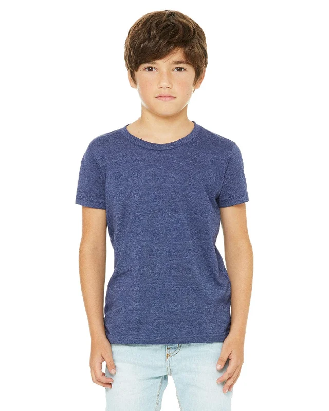 Bella+Canvas Youth Short Sleeve T-Shirt | Heather Navy