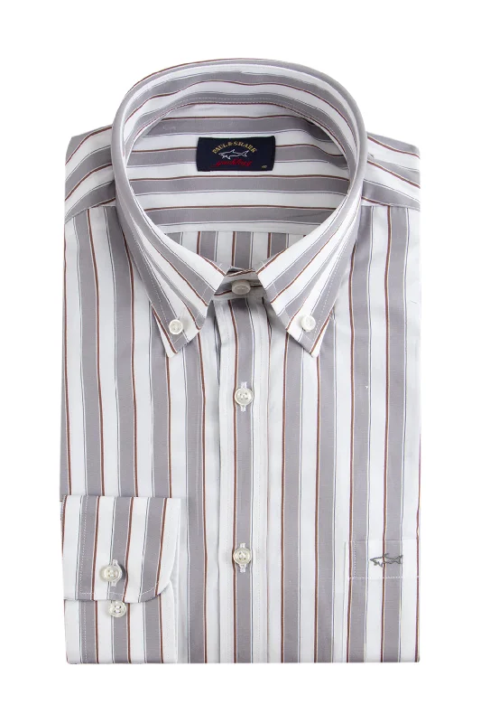 Paul & Shark Stripe Shirt Grey