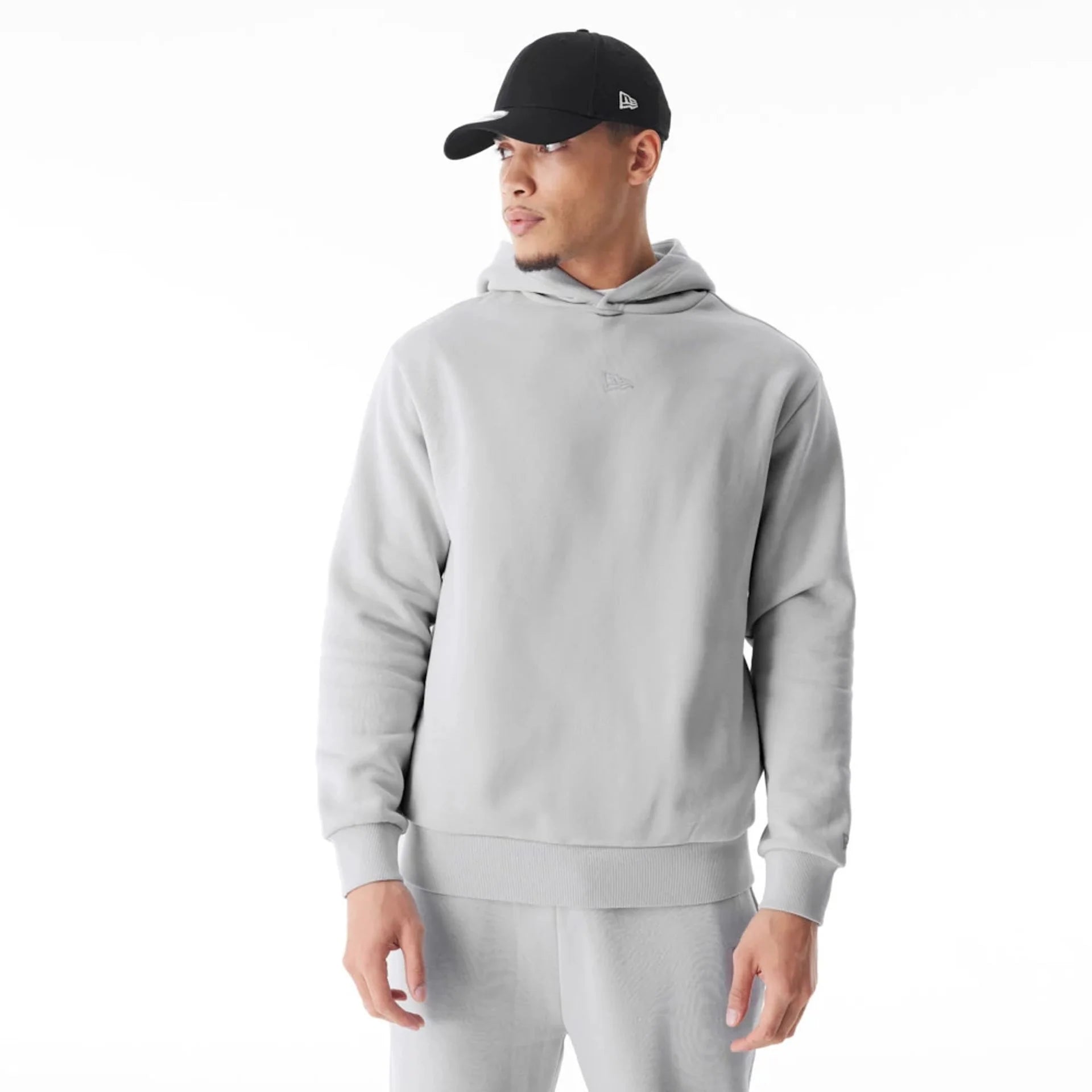 NEW ERA New Era Flag Grey Oversized Pullover Hoodie