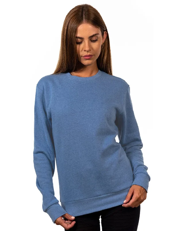 Next Level Apparel Unisex Malibu Pullover Sweatshirt | Heather Bay Blue