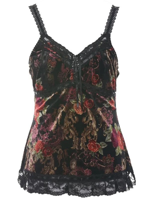 Floral Y2K Evening Top - S