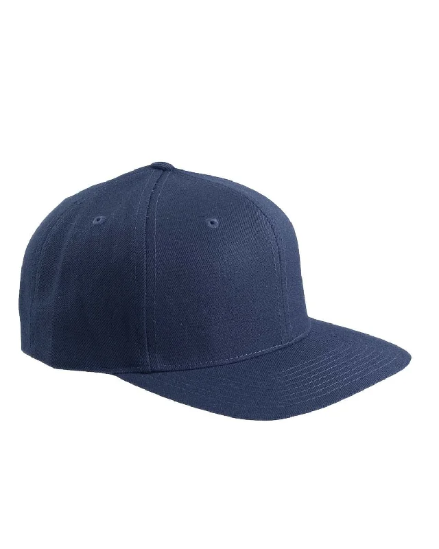 Yupoong 6-Panel Structured Flat Visor Cap | Navy