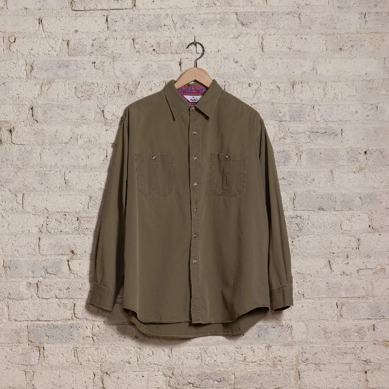 1980's Woolrich Button Up Shirt in Khaki