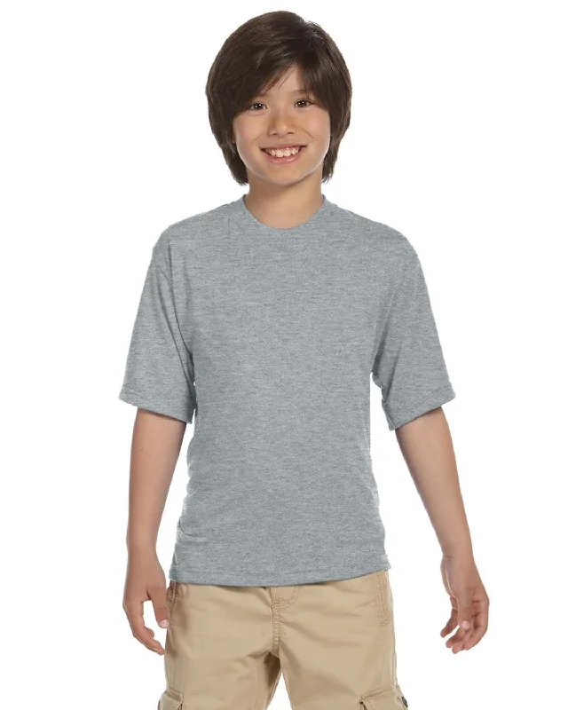 Jerzees Youth 100% Polyester Crew T-Shirt | Athletic Heather