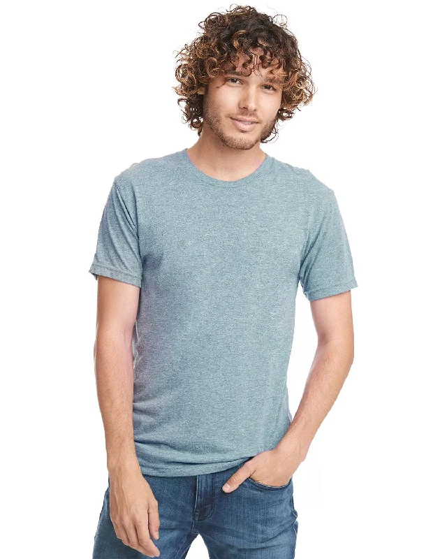 Next Level Mens Triblend Crew Tee | Stonewash Denim