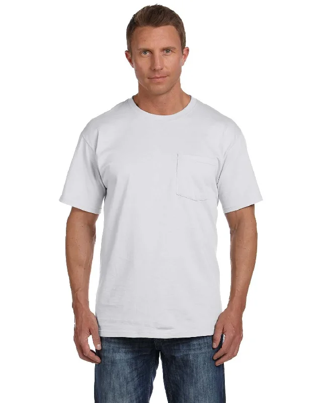 Fruit of the Loom Cotton Pocket T-Shirt | Ash