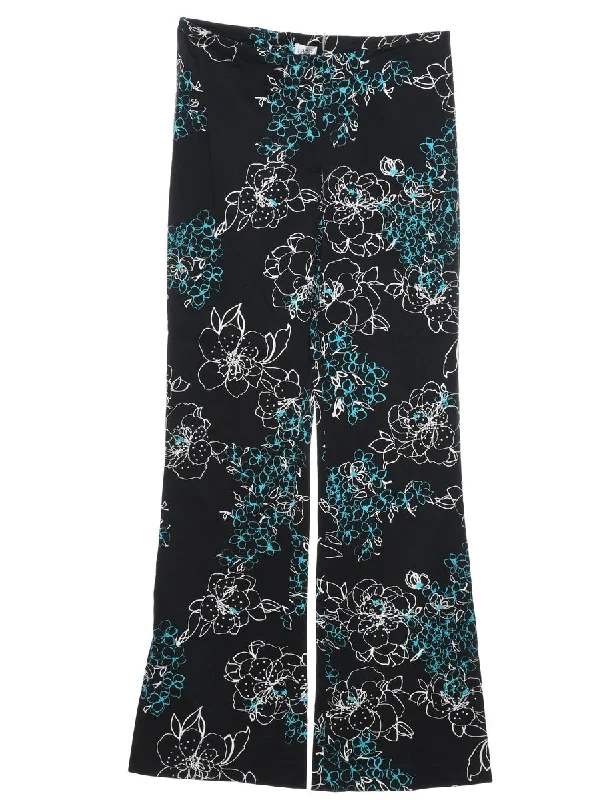 Floral Print Trousers - W30 L32