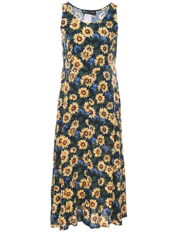 Floral Print Dress - L