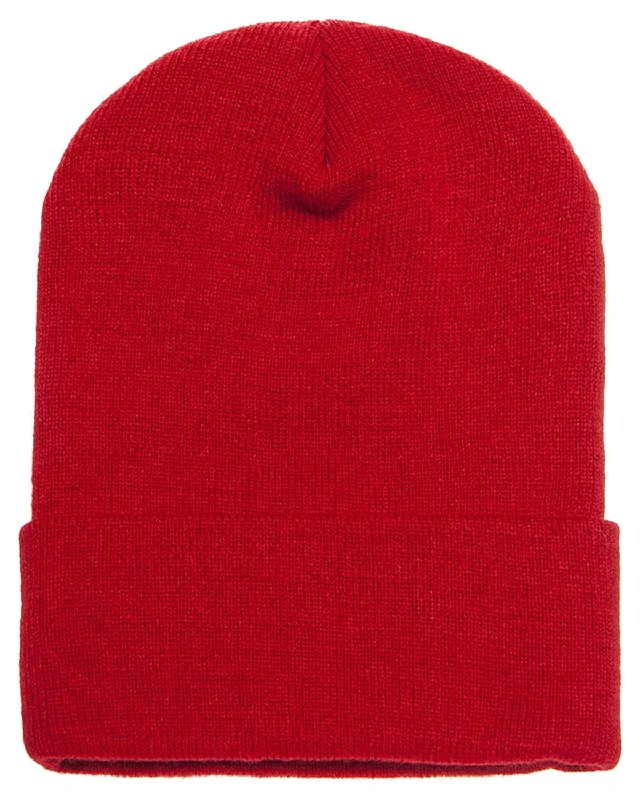 Yupoong Cuffed Knit Cap | Red