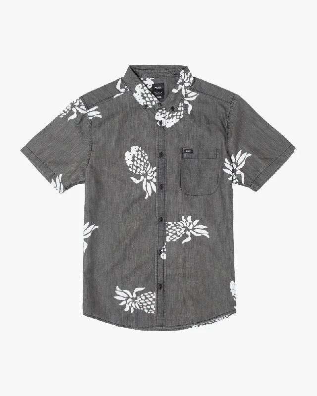 Neo Denim Short Sleeve Shirt - Black