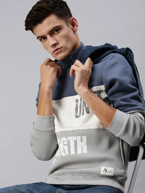 Men Colourblocked Multi Sweatshirt