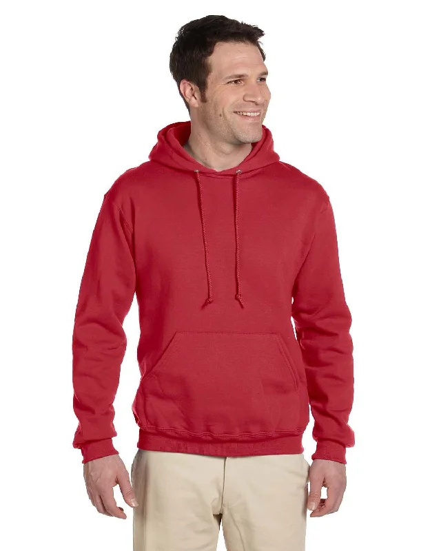 Jerzees SuperSweats Hooded Pullover Sweatshirt | True Red