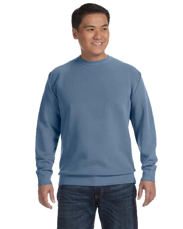 Comfort Colors Garment-Dyed Crewneck Sweatshirt | Blue Jean