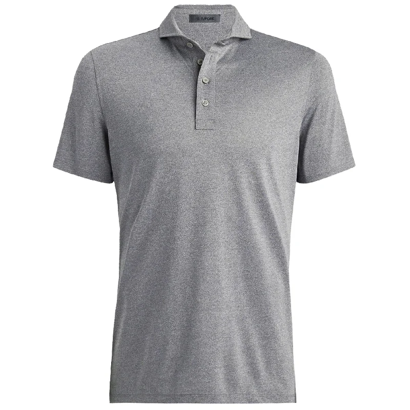 Rib Gusset Tech Pique Polo Heather Grey - AW24