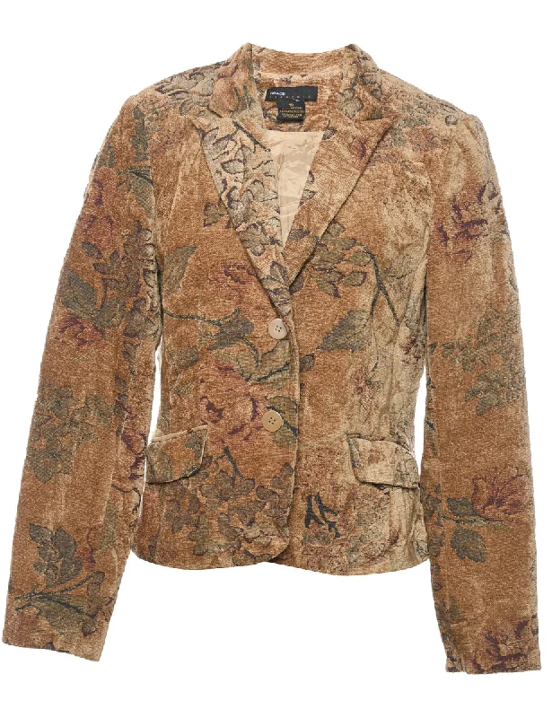 Floral Pattern Tapestry Jacket - M