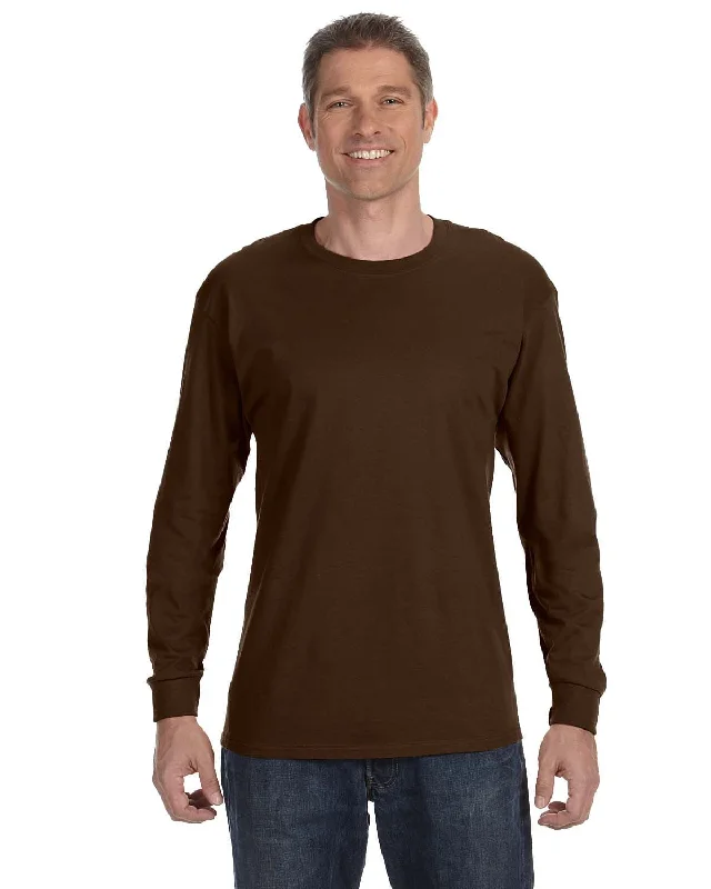 Jerzees DRI-POWER ACTIVE Long Sleeve T-Shirt | Chocolate